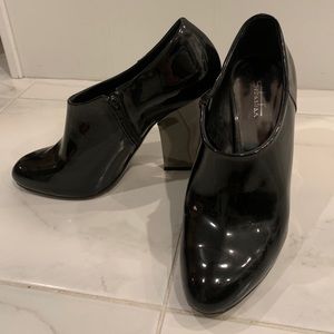 Sebastian Milano Black Patent Booties